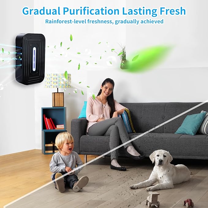 2 Pack Purificador de Aire Ionizador Silencioso Portátil 2026 Negro miniatura 6