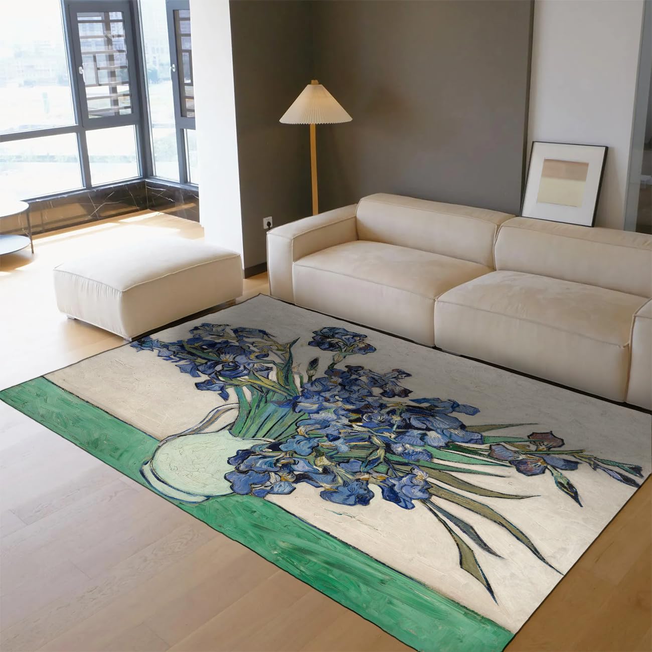 Tapis anti déguisement sans décrochage de poils pour salon et bureau