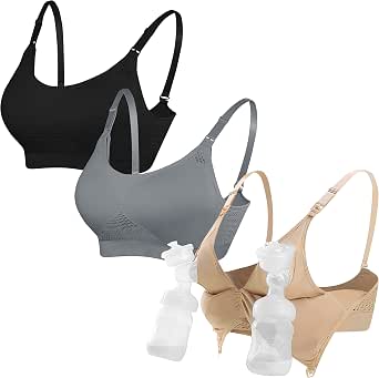4HOW Nursing and Pumping Bra All-in-One Breastfeeding and Maternity Bra