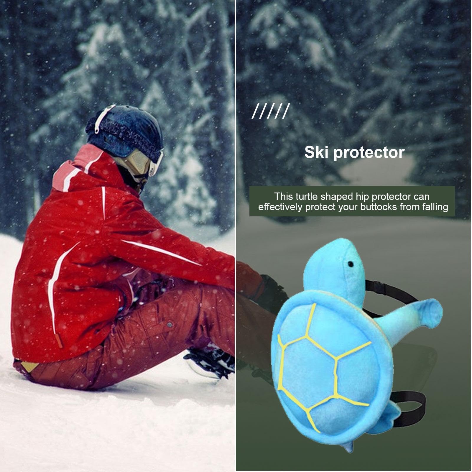 Turtle Ski Schutzausrüstung - Ski Protector Turtle, Cute Snowboard Pads | Leichter Knie-, Ellbogen- und Schulterschutz, Schutzpolster zum Skifahren und Snowboarden, verstellbar und bequem