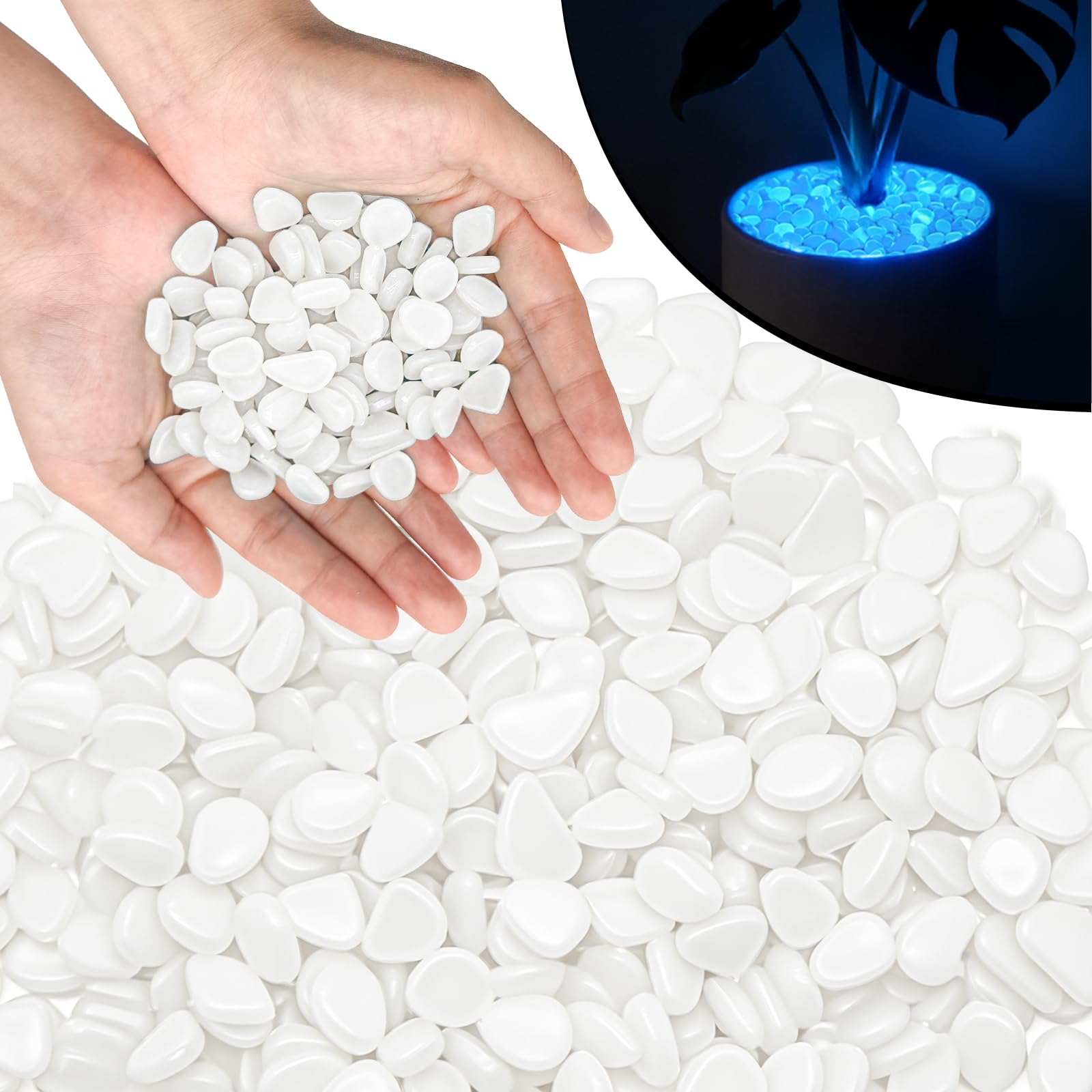 Photo 1 of PoYang Glow in The Dark Rocks, White