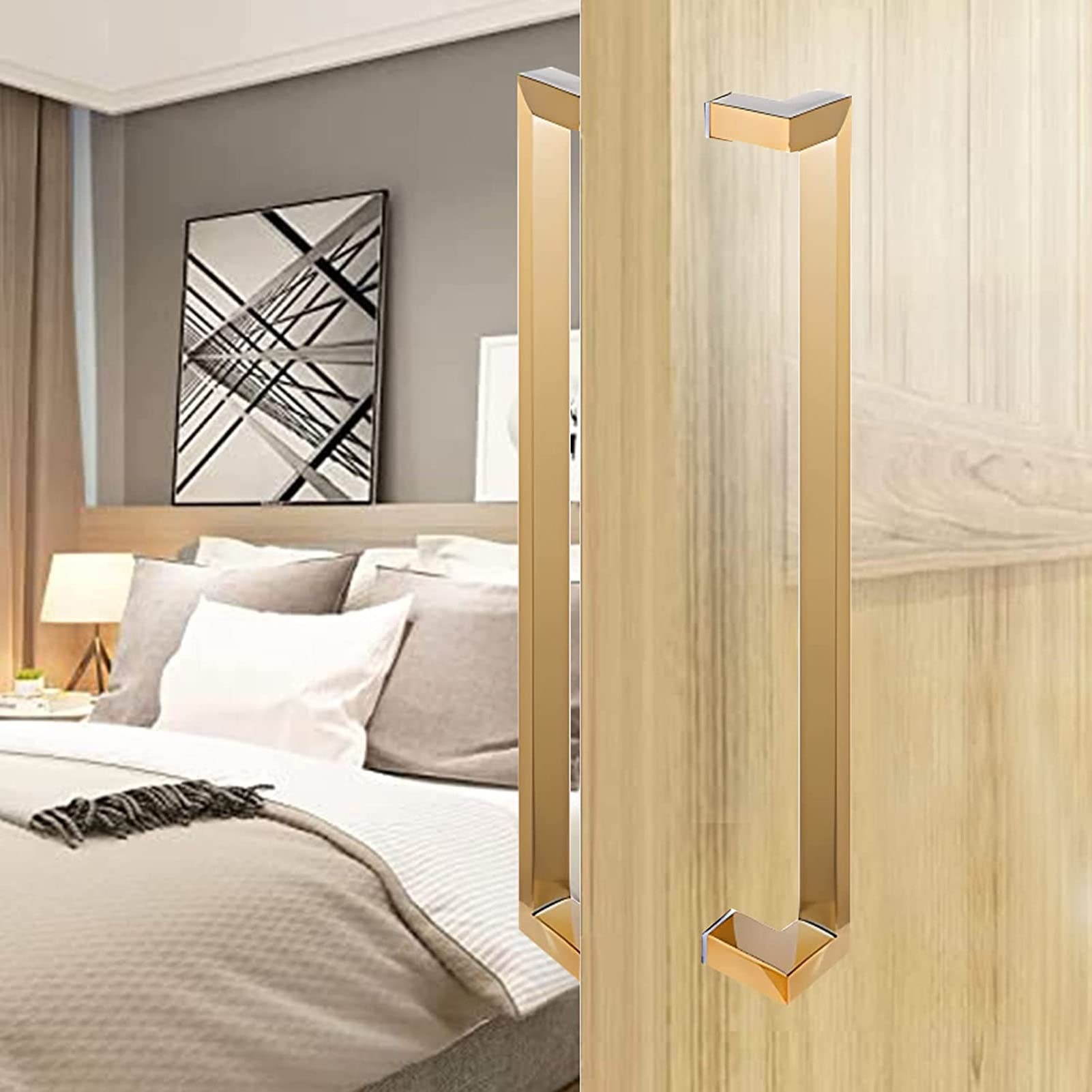 SaryEdge Heavy Duty Stainless Steel Sliding Door Handle,Glass Door Handles,for Sliding Glass Shower/Barn Door/Interior Exterior Door,5 Colors /97.5cm,B-L:100cm(39.3in,B-L:100cm(39.3in)/97.5cm(38.3in)