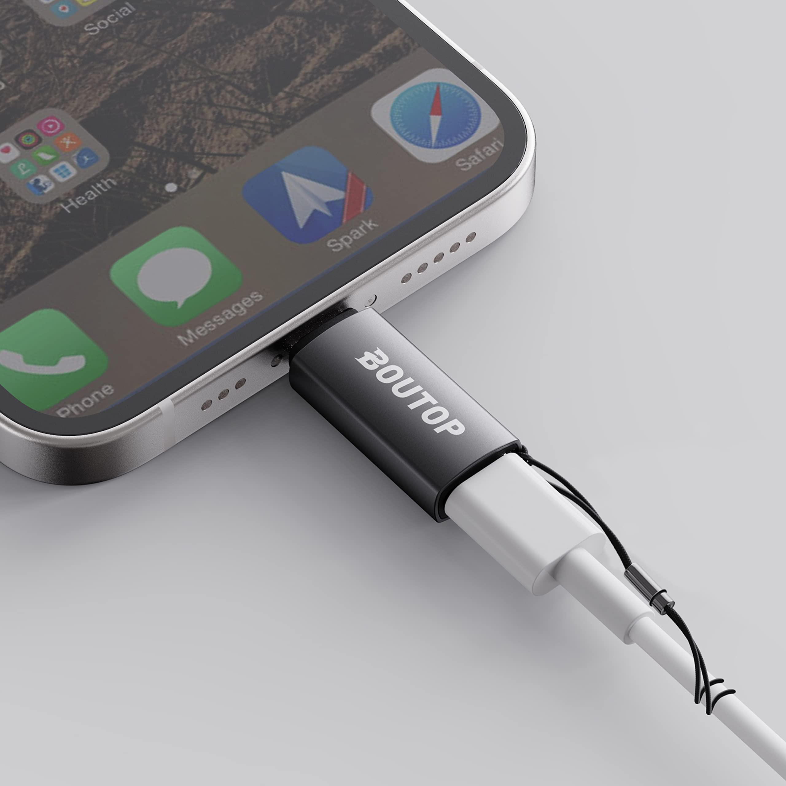 BOUTOP Adattatore light-ning a USB C supporta la ricarica rapida PD da 18 W per iPhone, iPad, serie iPod - 1 confezione (non per sincronizzazione dati BOUTOP Adattatore light-ning a USB C supporta la ricarica rapida PD da 18 W per iPhone, iPad, serie iPod - 1 confezione (non per sincronizzazione dati