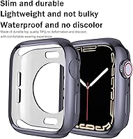 Vista 16 de BOTOMALL Funda protectora compatible con Apple Watch de 1.614 pulgadas Series 9, Series 8 Series 7, TPU suave, flexible, delgada, ligera, funda