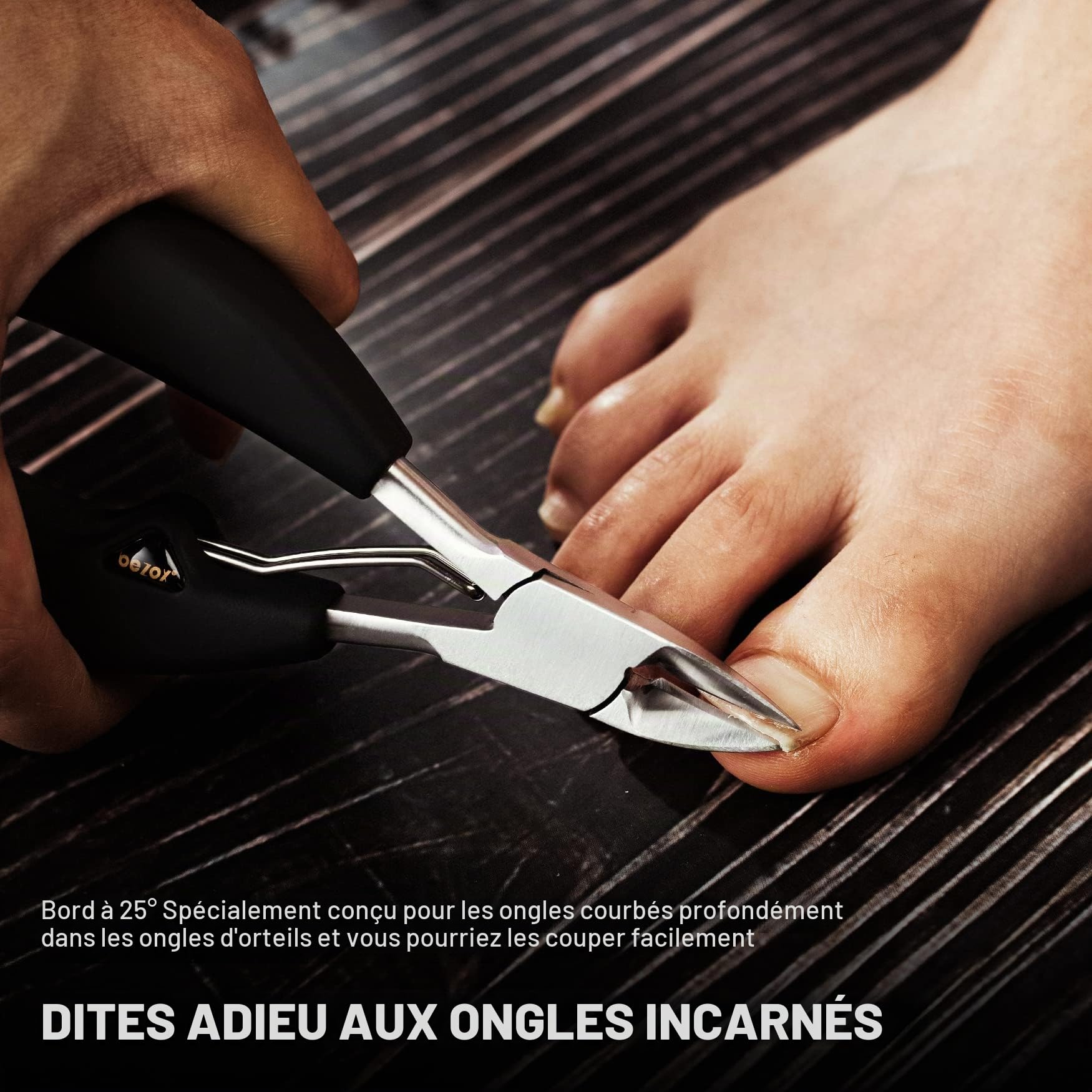 BEZOX Précision Coupe ongles ou Tondeuse Pour épais Orteils Fungus Ongles Incarnés - Grip souple