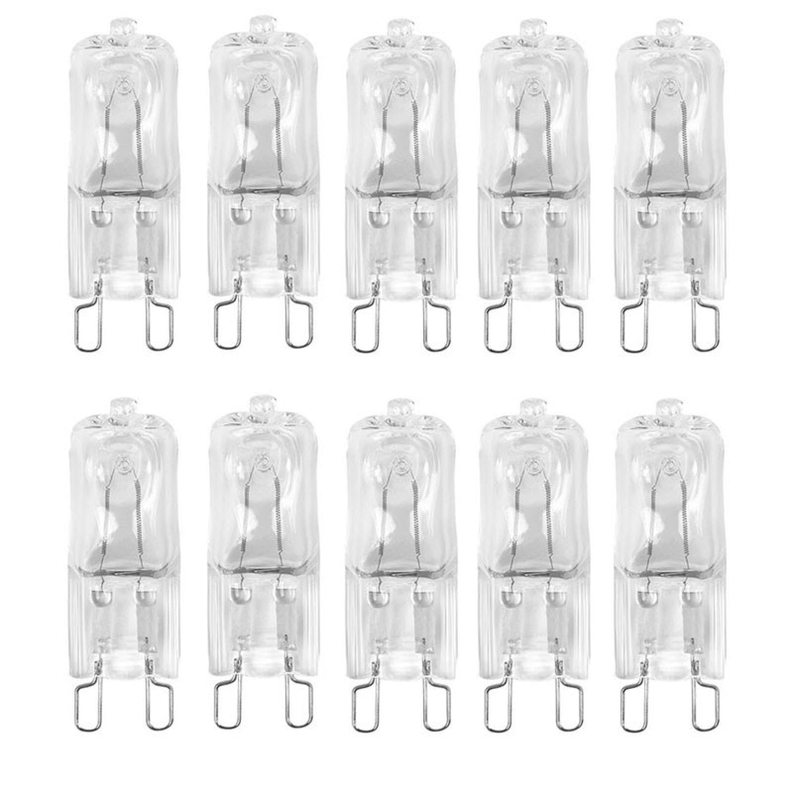 UGEFKMQ G9 Halogen Light Bulb 40W 230V Warm White Dimmable Capsules G9 Halogen Bulb Suitable for Ceiling Lamps, Wall Lamps 10PC 20W