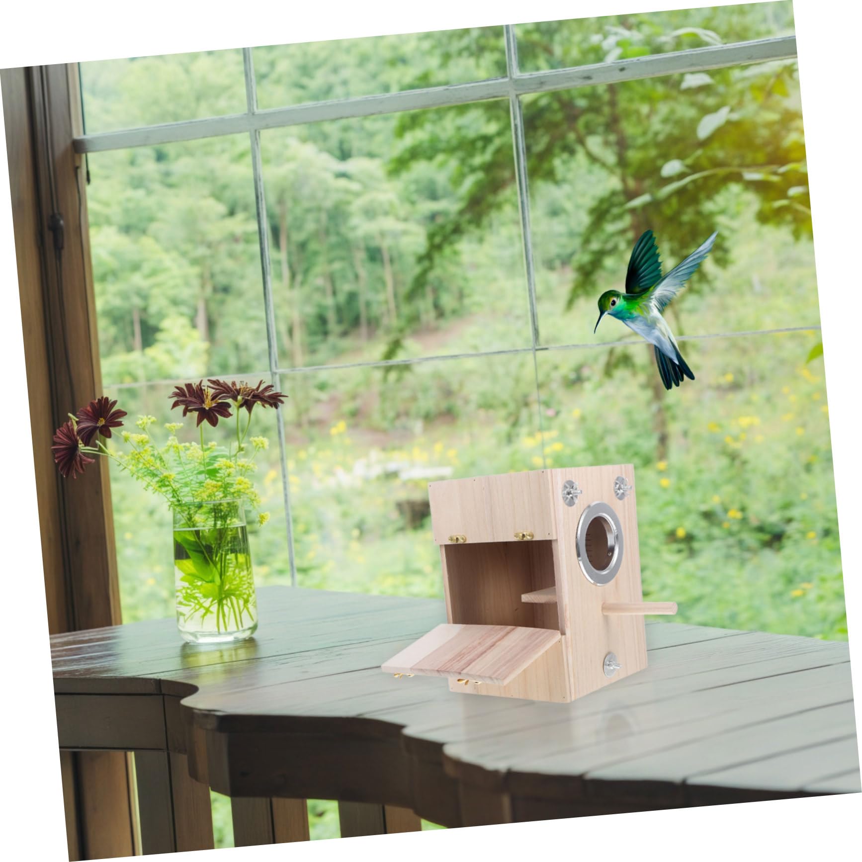 VICASKY 1 Pièce Nichoir pour Oiseaux Boîte de Nidification pour Oiseaux Accessoire Sécurisé pour Perruches et Autres