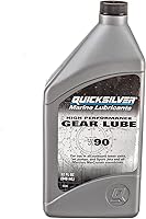 Quicksilver SAE 90 High Performance Gear Lube for Outboards & Sterndrives - 32 oz Marine Lower Unit Oil
