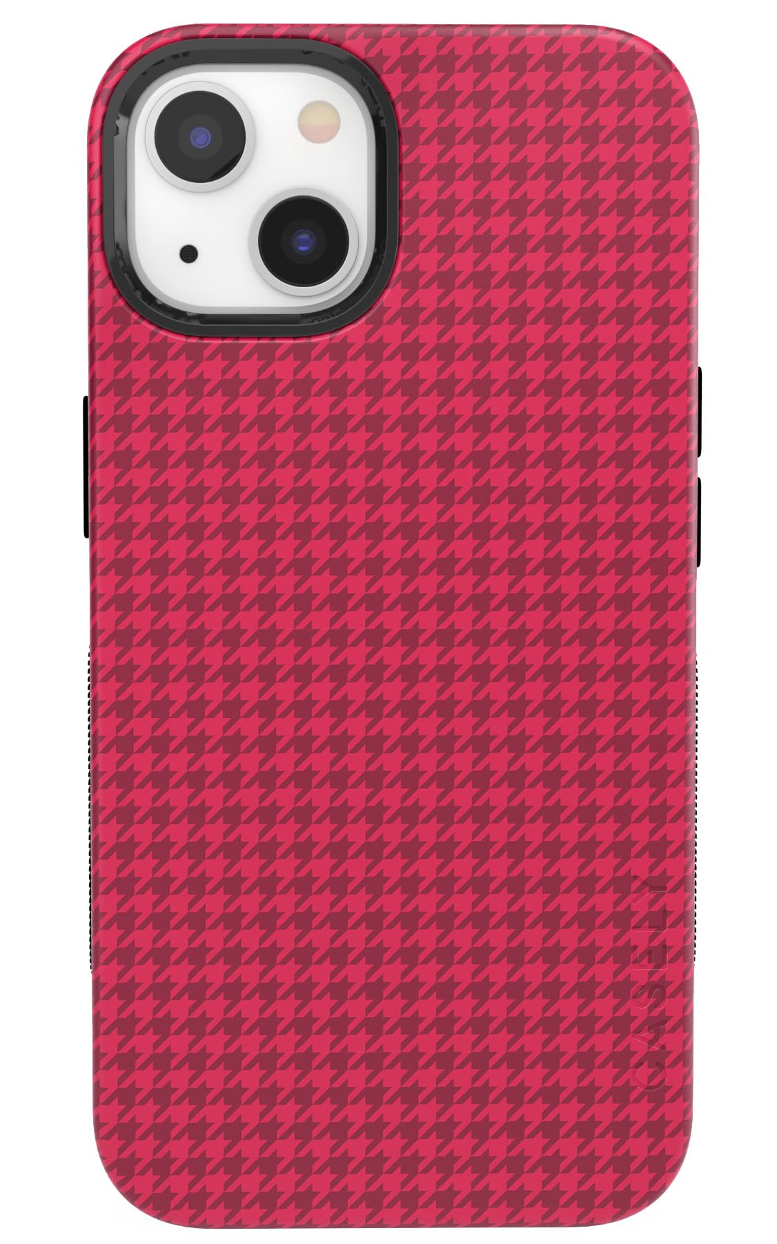 Casely iPhone 13 Case | Best Dressed | Red Houndstooth | Compatible with MagSafe | Bold Protective Design