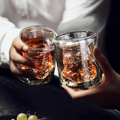 Miniatura 6 de Tfwadmx 2 vasos de whisky de 6 onzas, copas de vino escocés, copas de whisky vintage, copas de cóctel sin plomo, copas de ron, bebida, vodka,