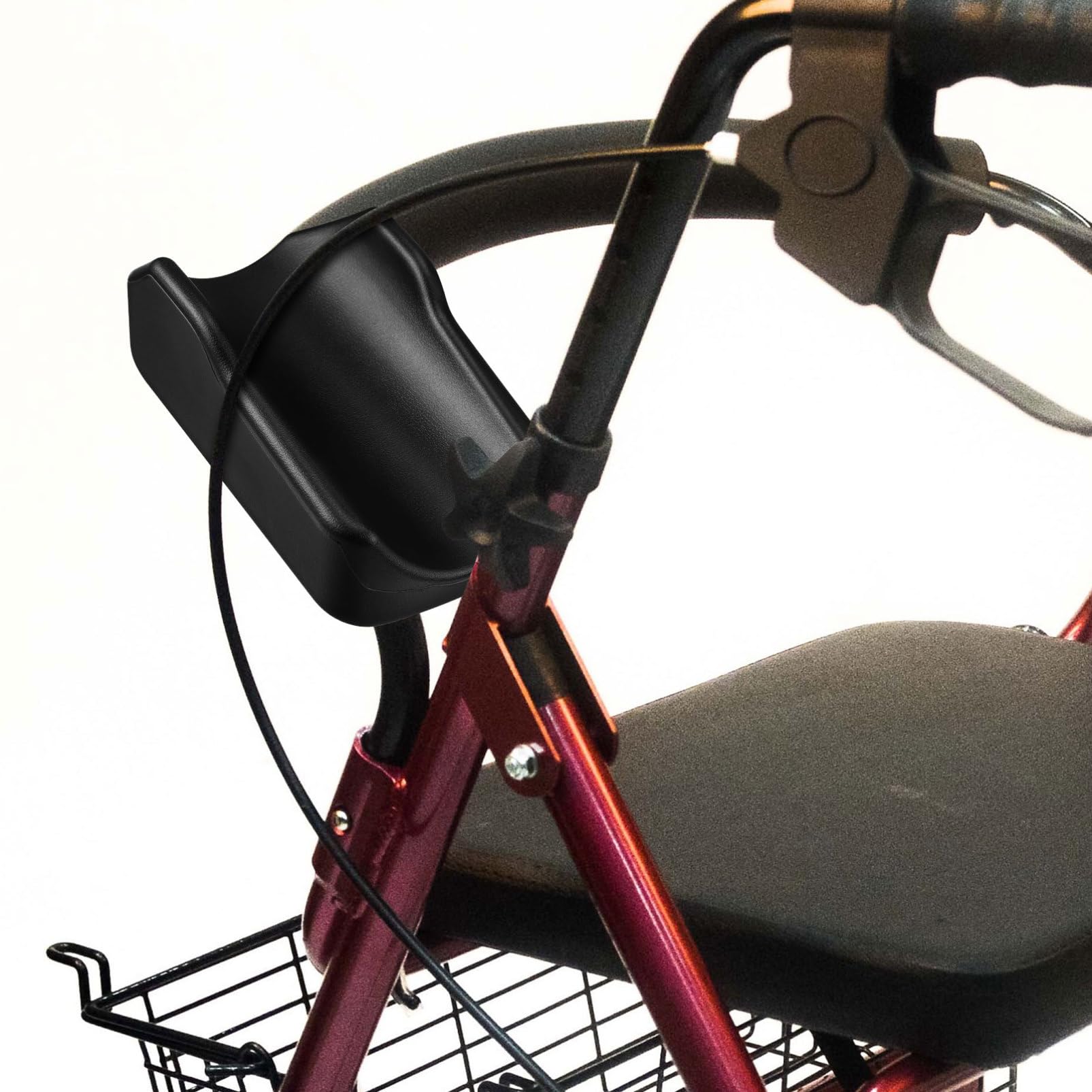 Cuscino Sostitutivo per Bracciolo Deambulatore per Anziani in Pu Morbido e Confortevole, Accessorio Facile da Installare per Rollator e Walker