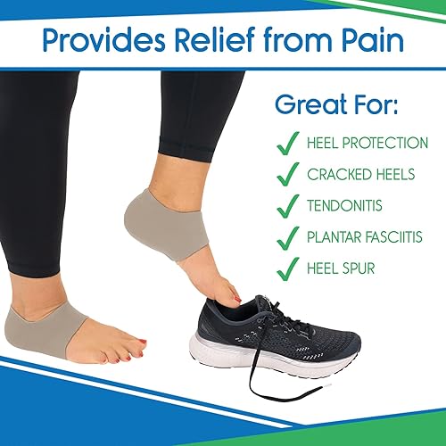 Miniatura 5 de Protectores de talón, protectores para zapatos, cubiertas, arrugas, aprobados por la FSA, HSA, plantillas para fascitis plantar para aliviar el