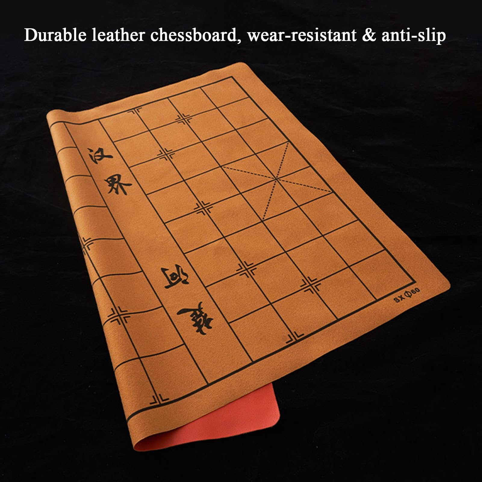 Jeu d'échecs Chinois Xiangqi, Jeu de société avec pièces d'échecs en mélamine, Jeu d'échecs de Voyage Portable, Comprenant Un échiquier en Cuir(3.8cm/1.5in)