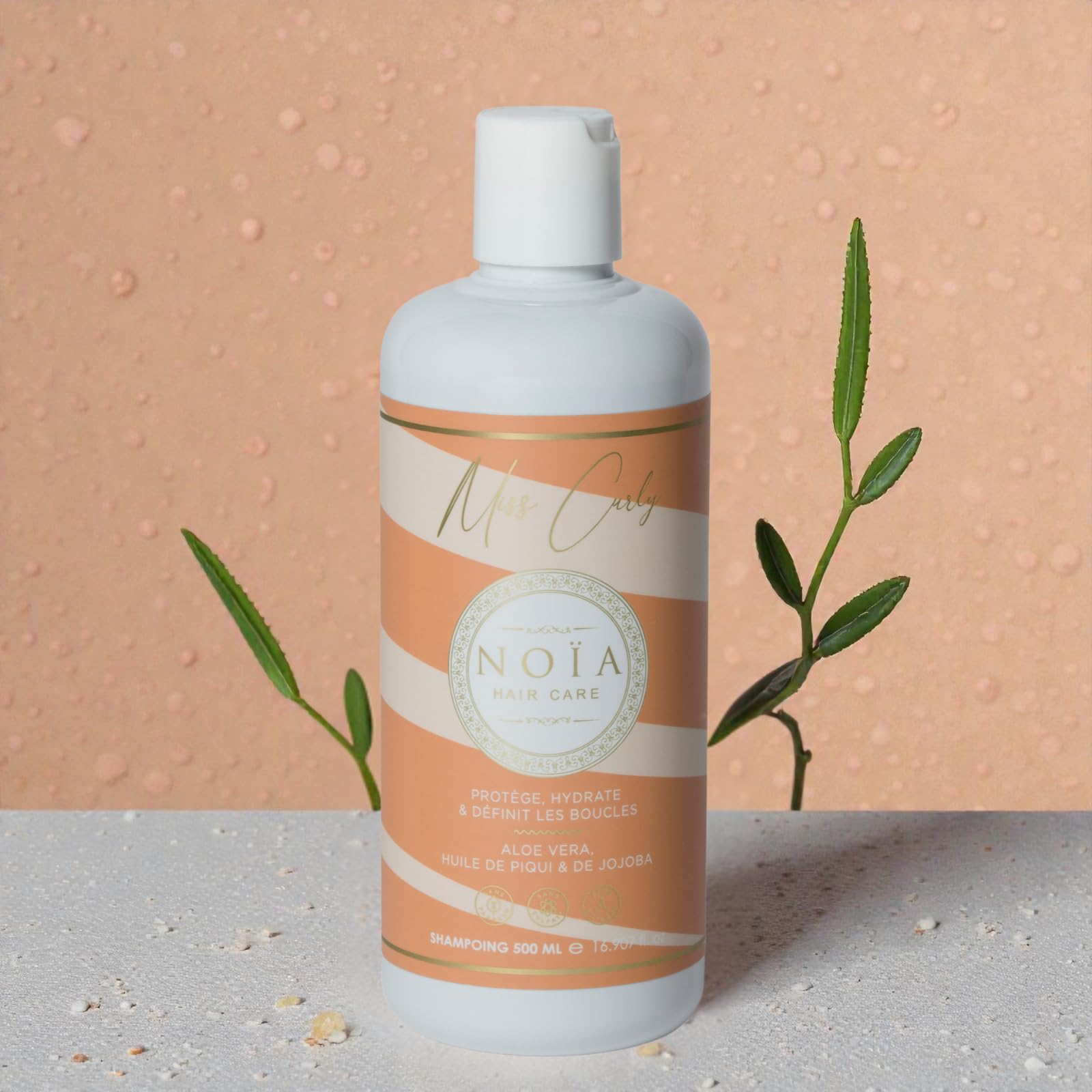 NOÏA HAIR – Coffret Trio Professionnel CURLY – Shampoing 500ml + Masque 500ml + Sérum 250ml – Hydratation & Anti-Frisottis – Définition des Boucles – Cheveux Bouclés, Frisés et Crépus