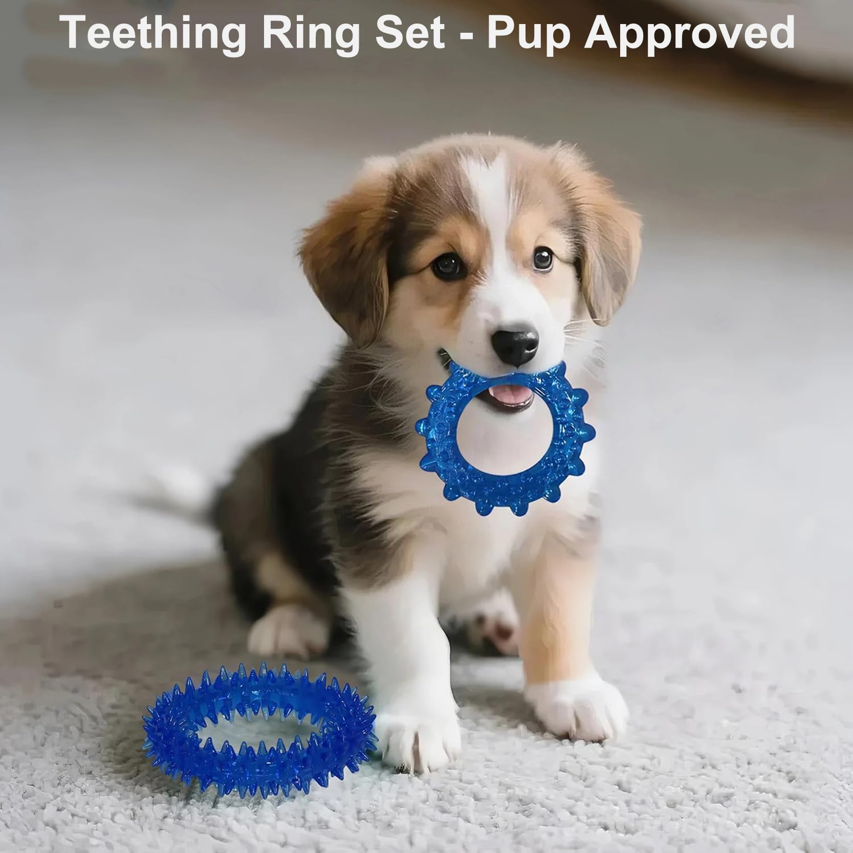 Juego de 20 juguetes para cachorros, juguetes masticables para dentición, juguete interactivo de dentición para perros para razas pequeñas, juguetes de cuerda resistente para cachorros, lindo