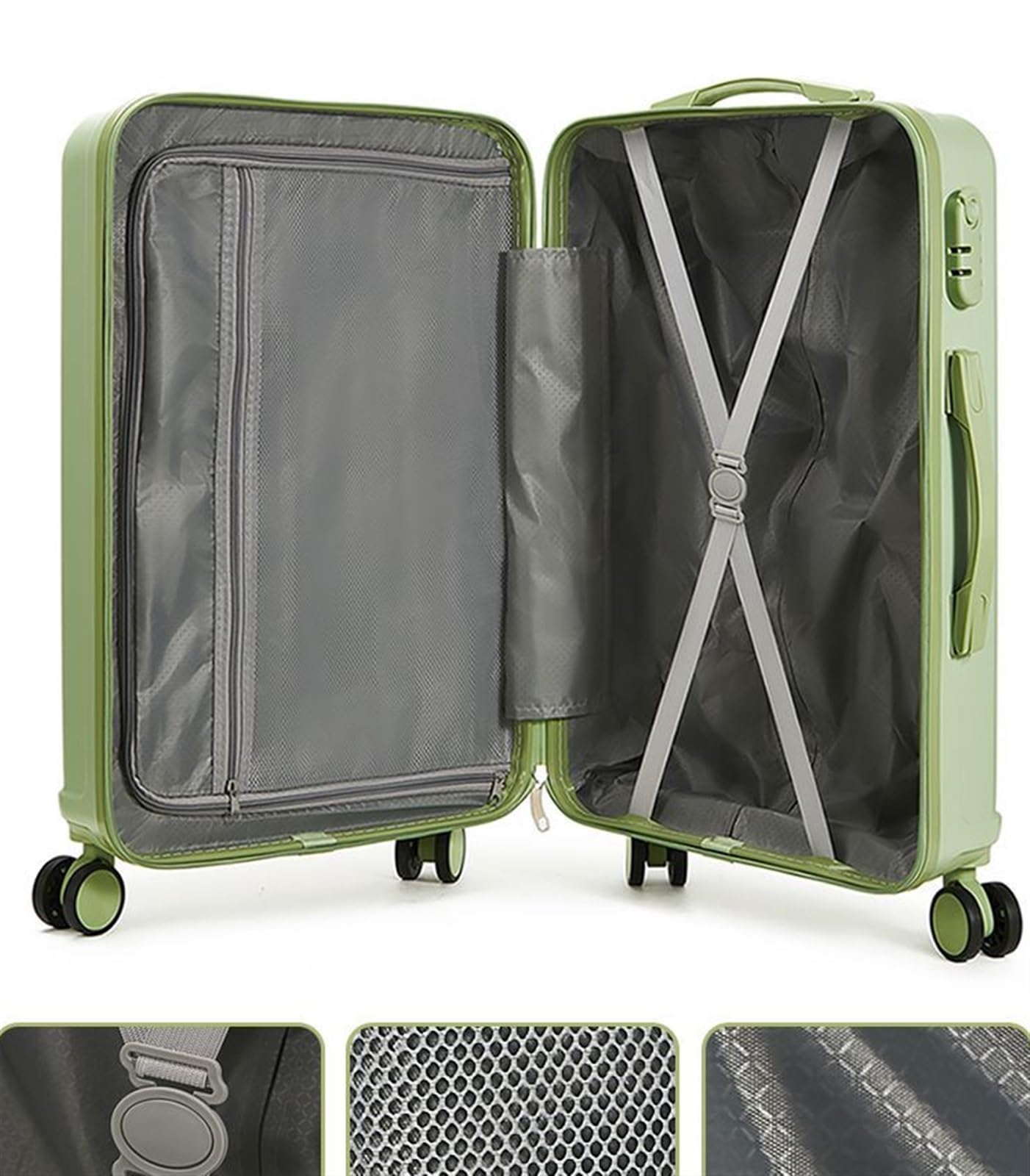 Valigia Bagagli Rigidi Espandibili con Ruote Girevoli, Maniglia Telescopica per da Viaggio Valige Bagaglio Mano(Pink,22 in)