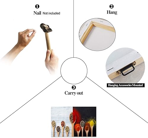 Vista 203 de Arte de decoración de pared para comedor, cocina, cocina, comedor, especias, verduras, cocina, comedor, decoración de pared, pintura artística