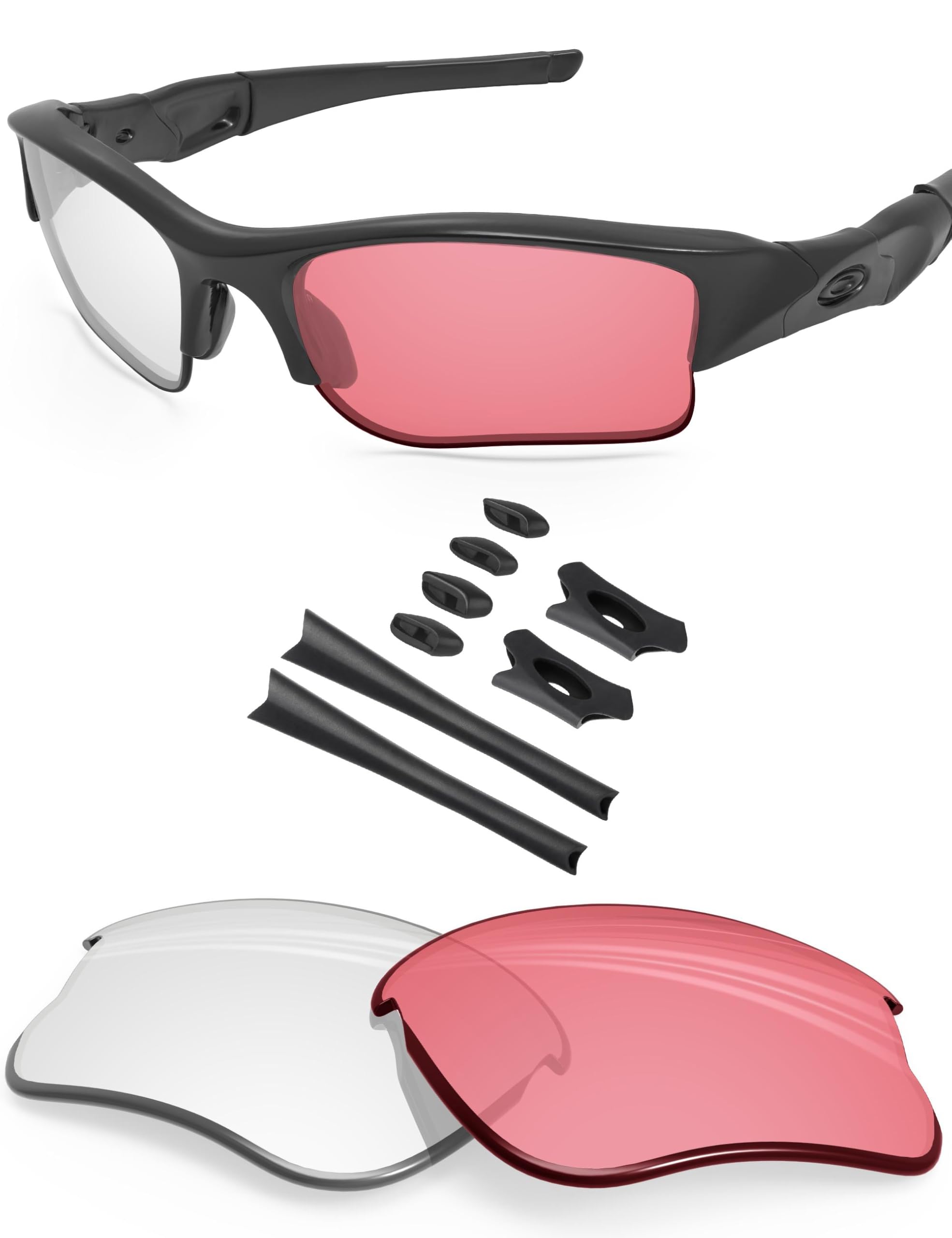 BLAZERBUCK Replacement Lenses &amp; Sock Kit for Oakley Flak Jacket XLJ Sunglass