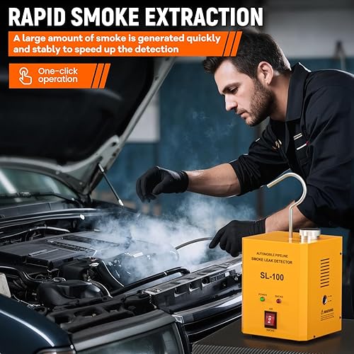 Miniatura 7 de SL100 - Detector de fugas automotriz para máquina de humo, flujo de alto rendimiento de 12 Lmin, probador de diagnóstico de vacío con bomba de aire