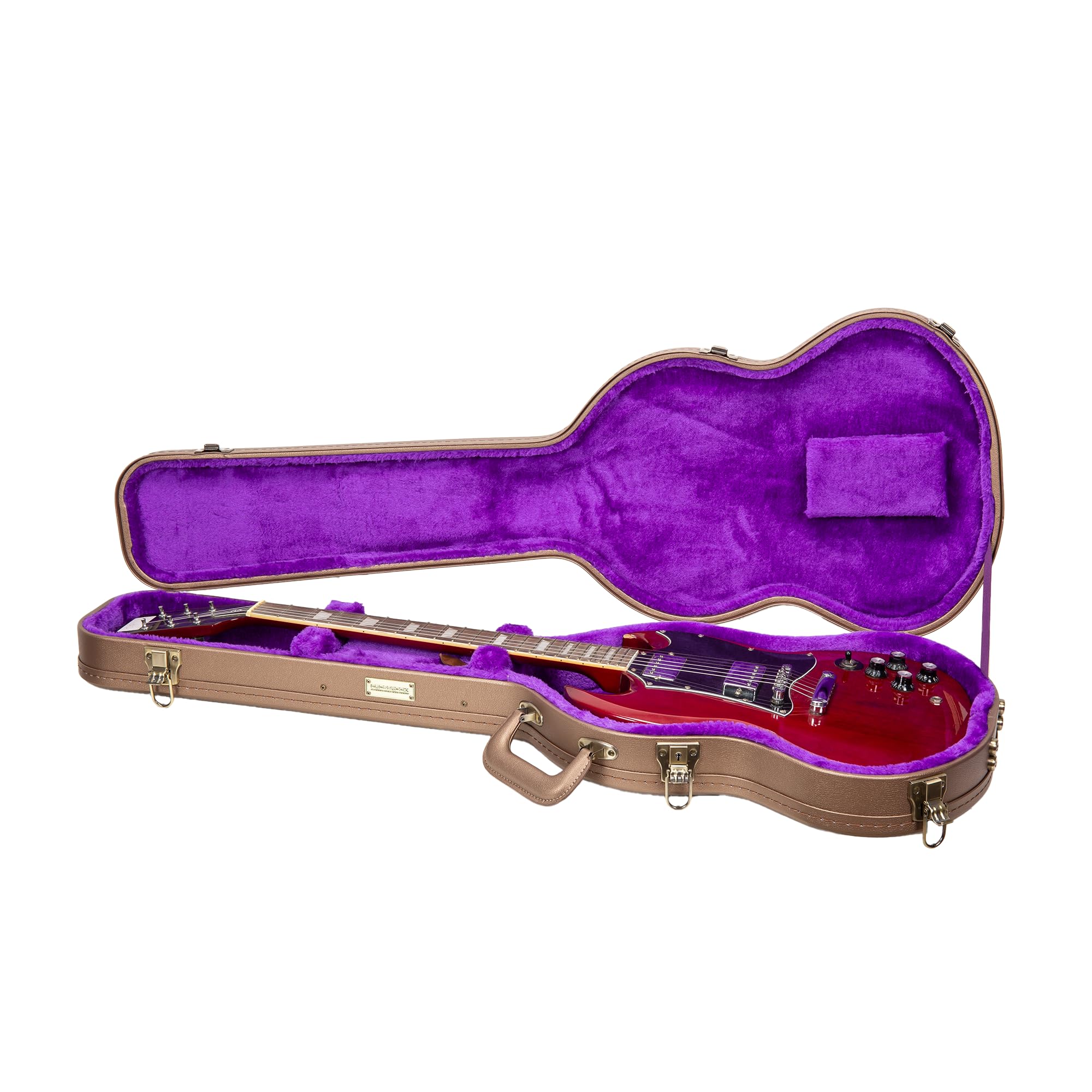Amazon.com: Crossrock Wooden Electric Guitar Case for Gibson SG