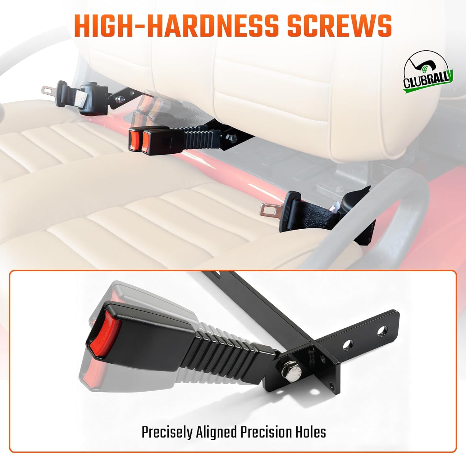 Universal Golf Cart Seatbelts Kit,Retractable Safety Belts for EZGO Club Car Yamaha, Multiple Lengths (40"/78") and Pack Sizes (2/4 Pack)