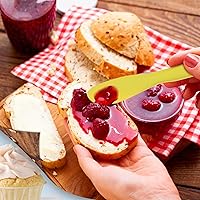 Vista 6 de Esparcidor de mantequilla de plástico, 10 cuchillos multiusos para mantequilla, cuchillos versátiles para glaseado de queso suave, 7 x 1.4 pulgadas