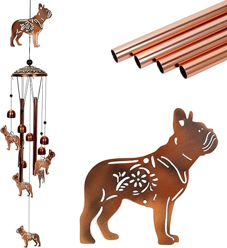 Miniatura 9 de Campanillas de viento de animales de tono cobre para exteriores/interiores - Diseños de cardenal - Jardín, patio, yard, decoración del hogar, para