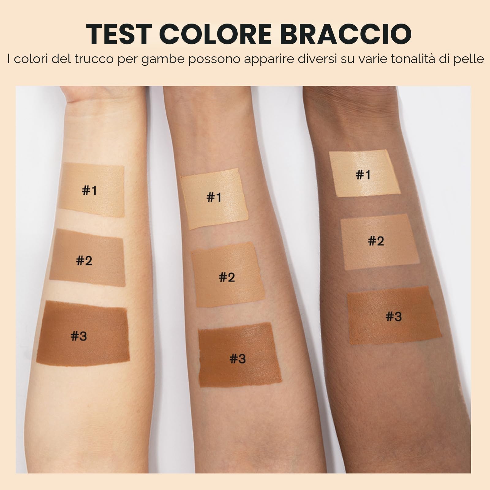 Trucco impermeabile per le gambe senza trasferimento, pennello per il corpo extra grande, copertura per vene varicose/cicatrici, Skin Perfecting Body Foundation