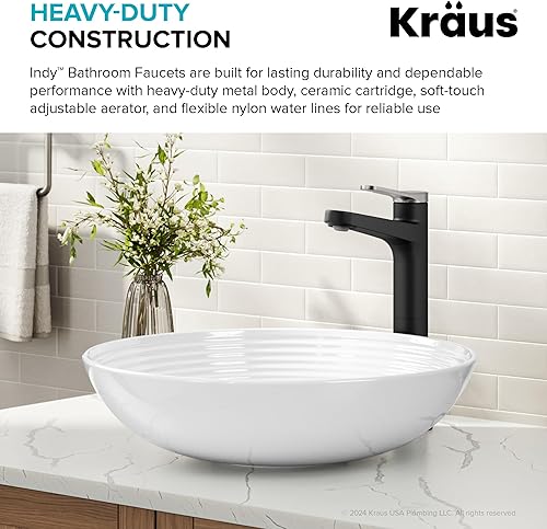 Miniatura 142 de KRAUS Indy - Grifo de baño con sensor sin contacto con caja de control y mezclador de temperatura en acero inoxidable sin manchas, KSB-10001SFS