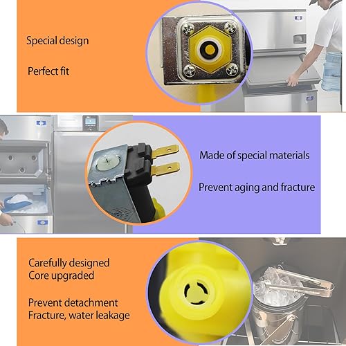 Miniatura 2 de Actualización 2025 000008484 000009122 33129030 IH9122 Conjunto de válvula de entrada de agua de máquina de hielo (OEM) 220V/240V 50Hz/60Hz 6W para