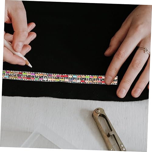 Miniatura 4 de CORHAD Tiras de diamantes de imitación autoadhesivas para manualidades, 1 rollo de banda de diamantes de imitación para proyectos de bricolaje