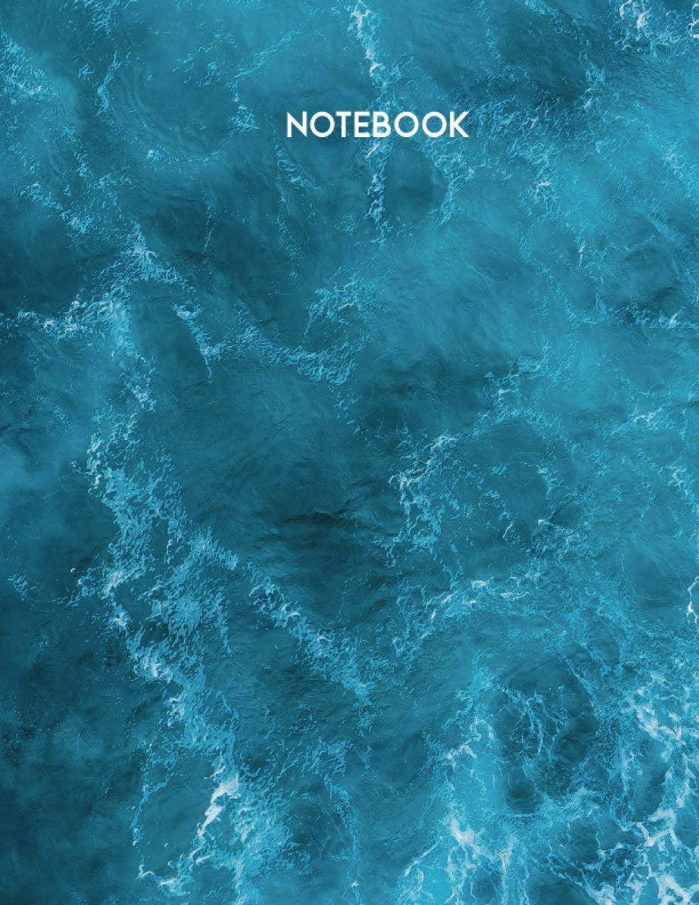 Notebook: Lined Notebook Journal - Blue Ocean Watercolor | 120 Pages Large Size "8.5 x 11 " | College Ruled Journal