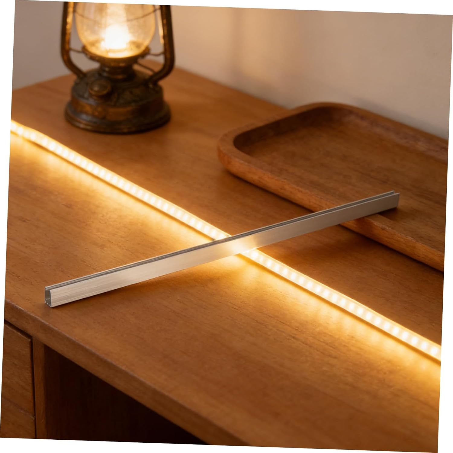 5pcs U Shape Aluminum Channel for LED Strip Lights 8x16mm Recessed Mounting Track Profile with Sleek Hidden Design Reliable Wear-Resistant Material for Home Lighting and Offices
