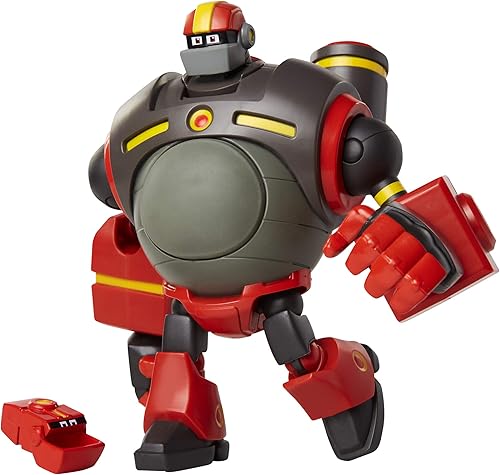 Miniatura 3 de Mega Man Fully Charged  Figura de acción articulada de Guts Man Deluxe con vientre expansivo y accesorio de hombre de tripa (para cambiar a la