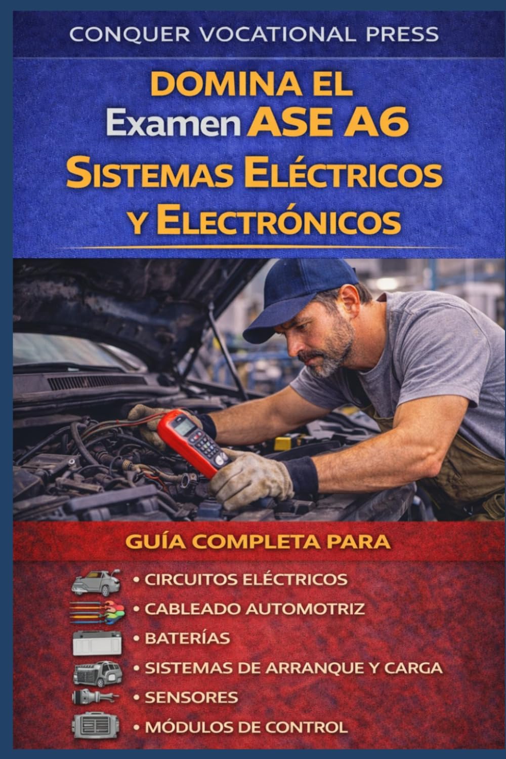 Domina el Examen ASE A6 Sistemas Eléctricos y Electrónicos: Guía Completa para Circuitos Eléctricos, Cableado Automotriz, Baterías, Sistemas de ... y Módulos de Control (Automotive Exams)