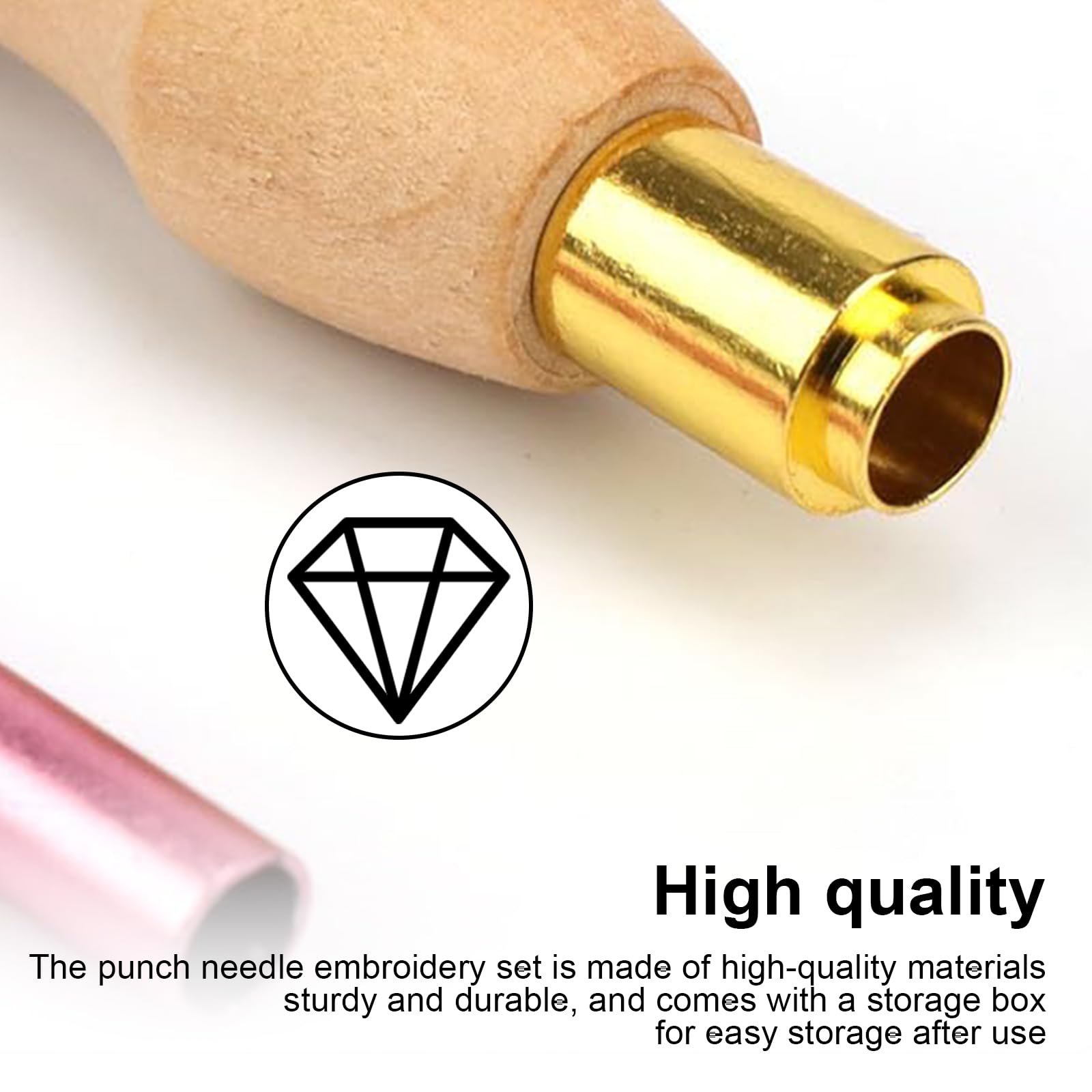 Kit Punch Needle Per Ricamo | 7 Aghi Intercambiabili | Con Scatola Portaoggetti | Ideale Per Fai Da Te - Foto 3