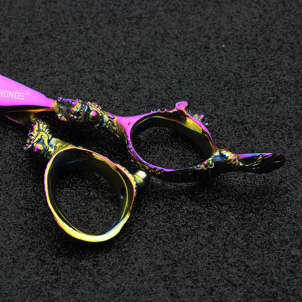 6/7/8/9 pulgadas tijeras especiales para peluqueros(6 pulgadas y 2 piezas) | cortadora de pelo afilada de acero inoxidable,Juego de cortadora de pelo profesional de