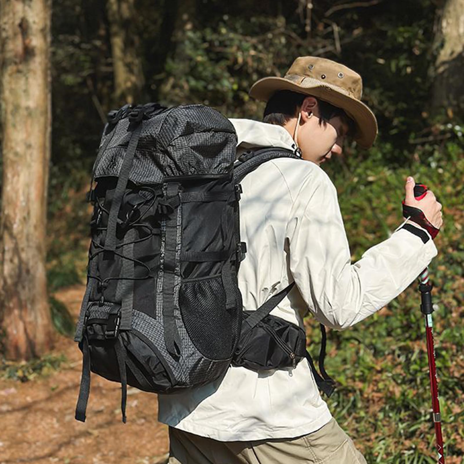 Plecaki Turystyczne Ze Stelażem Wewnętrznym Wodoodporny Sprzęt Hydracyjny | Torba Trekkingowa Do podróży, kempingu, trekkingu, sportów outdoorowych, fitnessu, kolarstwa,