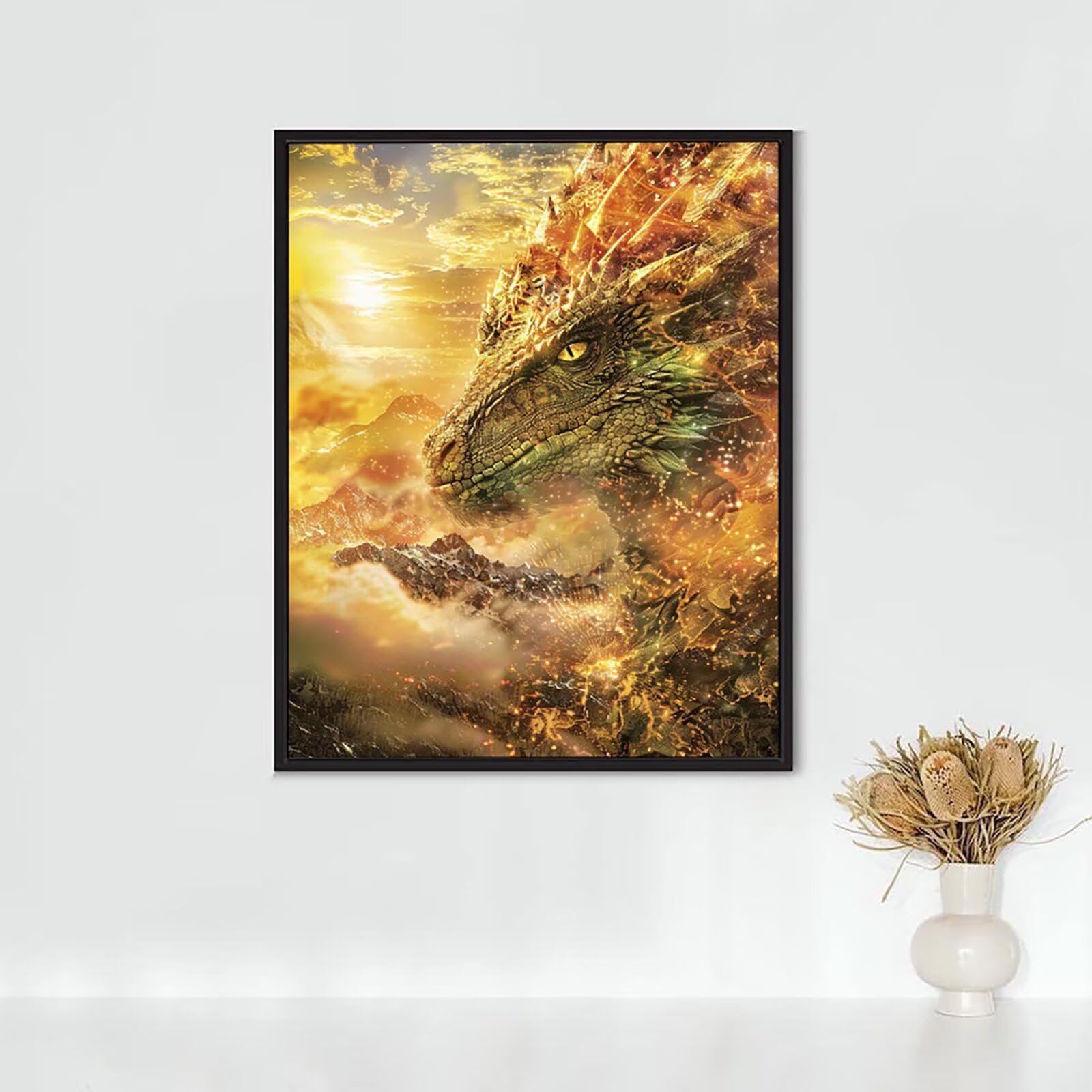 Fantasy diamentowe malowanie smok diamentowy obraz dla dorosłych DIY diamentowe malowanie ściegiem krzyżykowym zestawy, zestaw do malowania diamentami 5d do dekoracji domu ściany, biura, prezenty