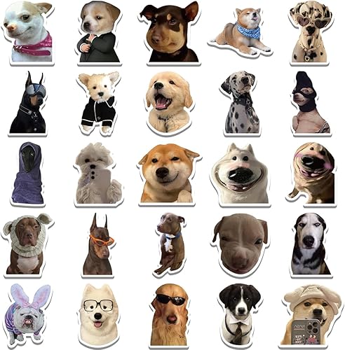 Miniatura 3 de Lindas calcomanías de gatos y perros, 200 unidades divertidas de perros y gatos, calcomanías de meme para niños, adolescentes y adultos, calcomanías