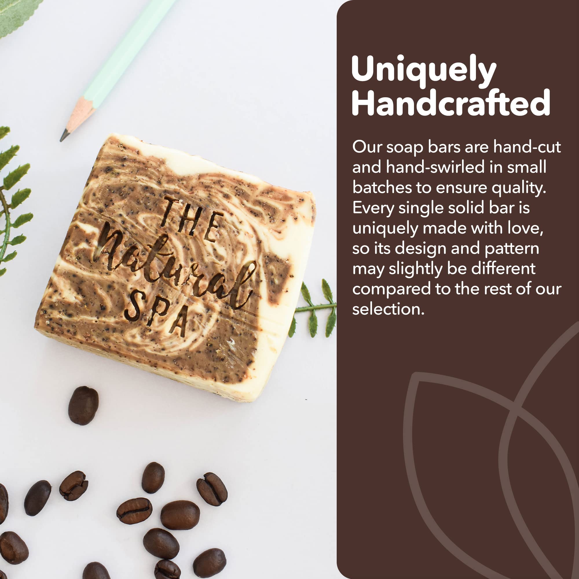 Creamy Coffee Handcrafted Soap Bar, Moisturising Vegan Soap, Natural Exfoliating Soap with Cocoa Butter & Almond Oil - Image 4