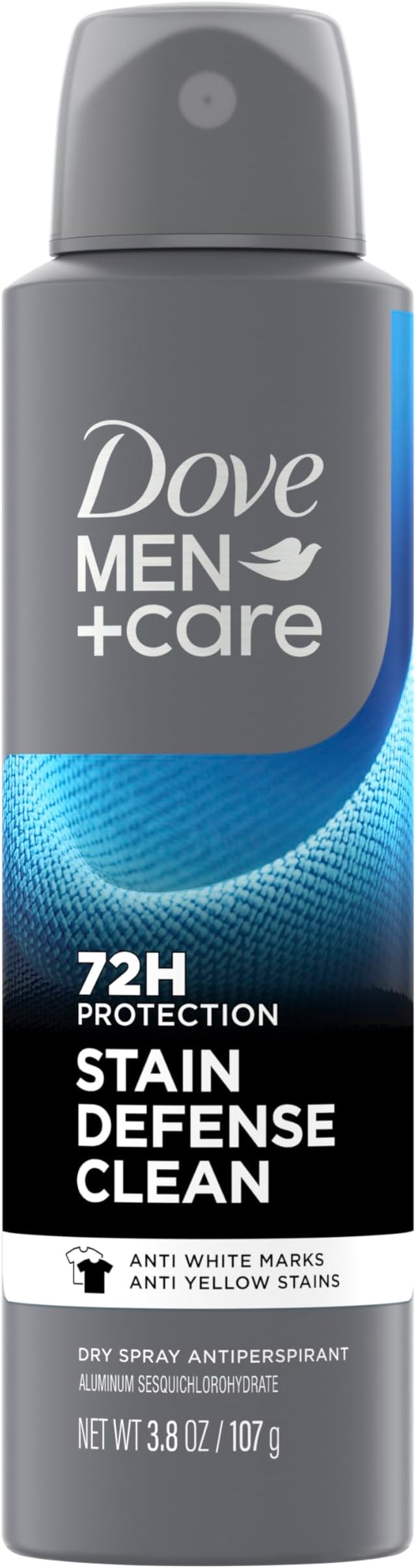 Antiperspirant Deodorant Stain Defense Clean Dry Spray For Men Anti-White Marks & Yellow Stains, 72-hour Sweat and Odor Protection with Triple Defense Technology 3.8 oz