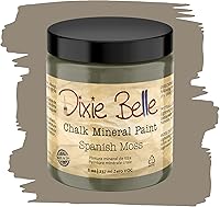 Vista 318 de Dixie Belle Paint Company - Pintura con acabado de tiza para muebles, color blanco lino (Drop Cloth), 8 fl oz, pintura mineral color blanco lino mate