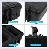 Water Water Satellite Case, ABS Hard Torba do Mini Dania, do Przewodu Zasilającego DC, Przenośna Pianka z Kablem 9,8 Stóp, Idealne do Kempingu RV z Sieci i Entuzjastom Zewnętrznym