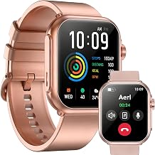 Smart Watch for Men Women, 1000mAh Battery 100-Day Standby Time, 1.85" HD Screen Fitness Tracker, 110+ Sport Modes, IP68 Waterproof, Heart Rate/Sleep Monitor, Fitness Watch for Android/iOS (Rose Gold)