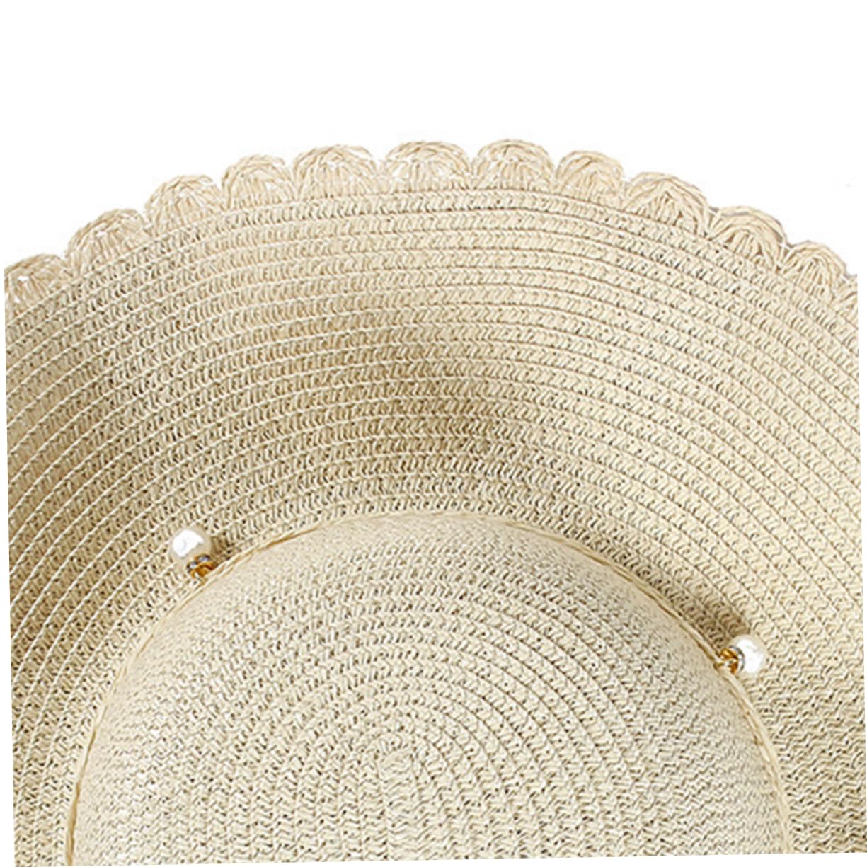 GALPADA 2pezzi Cappello Da Sole Estivo Per Cappello Larga Visiera Protezione Uv Per Spiaggia e Attività All Aperto Beige Adatto Per Festival e Vacanze