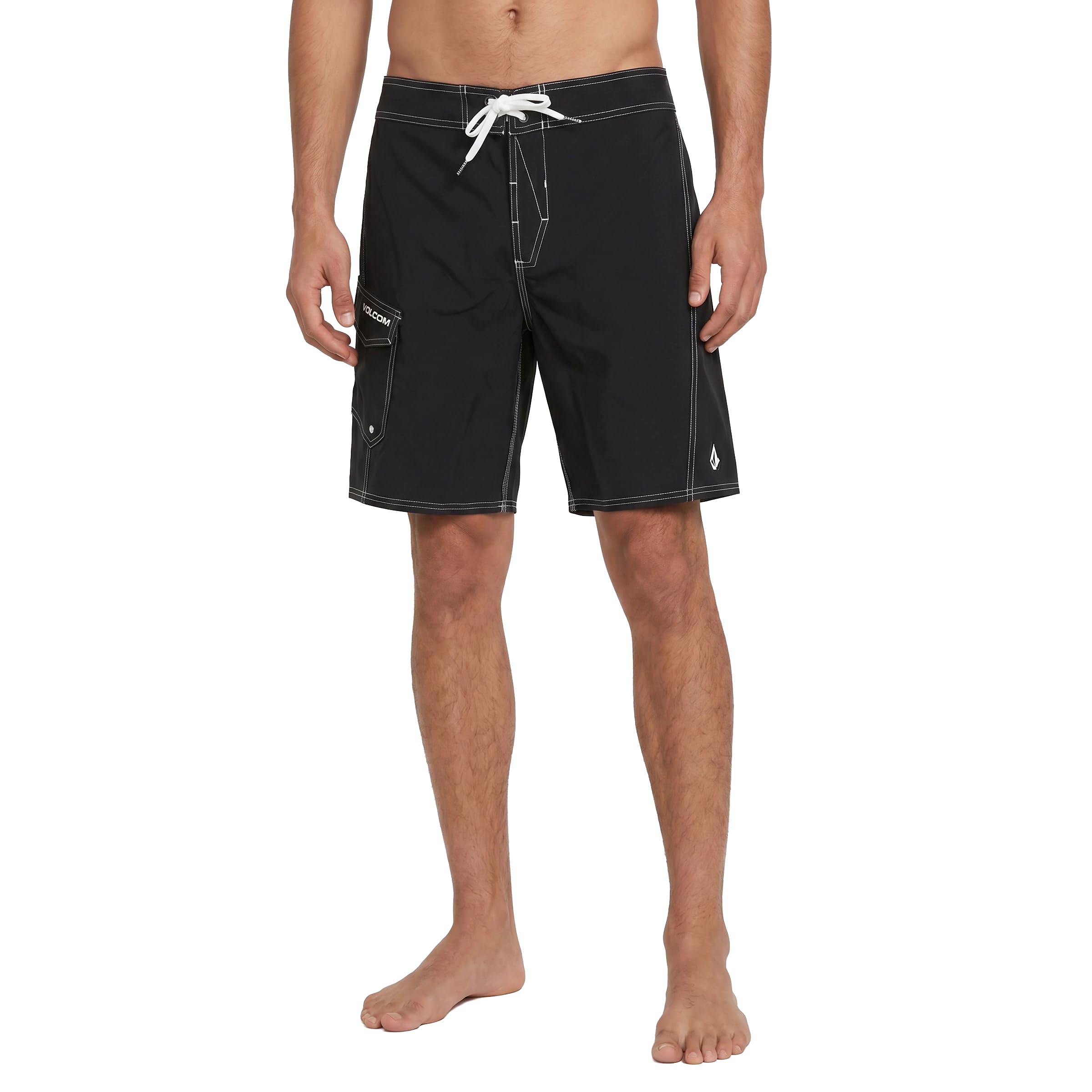 Volcom Herren-Badeshorts, 48,3 cm, elastischer Bund, moderner Schnitt, 4-Wege-Stretch (1 Stück)