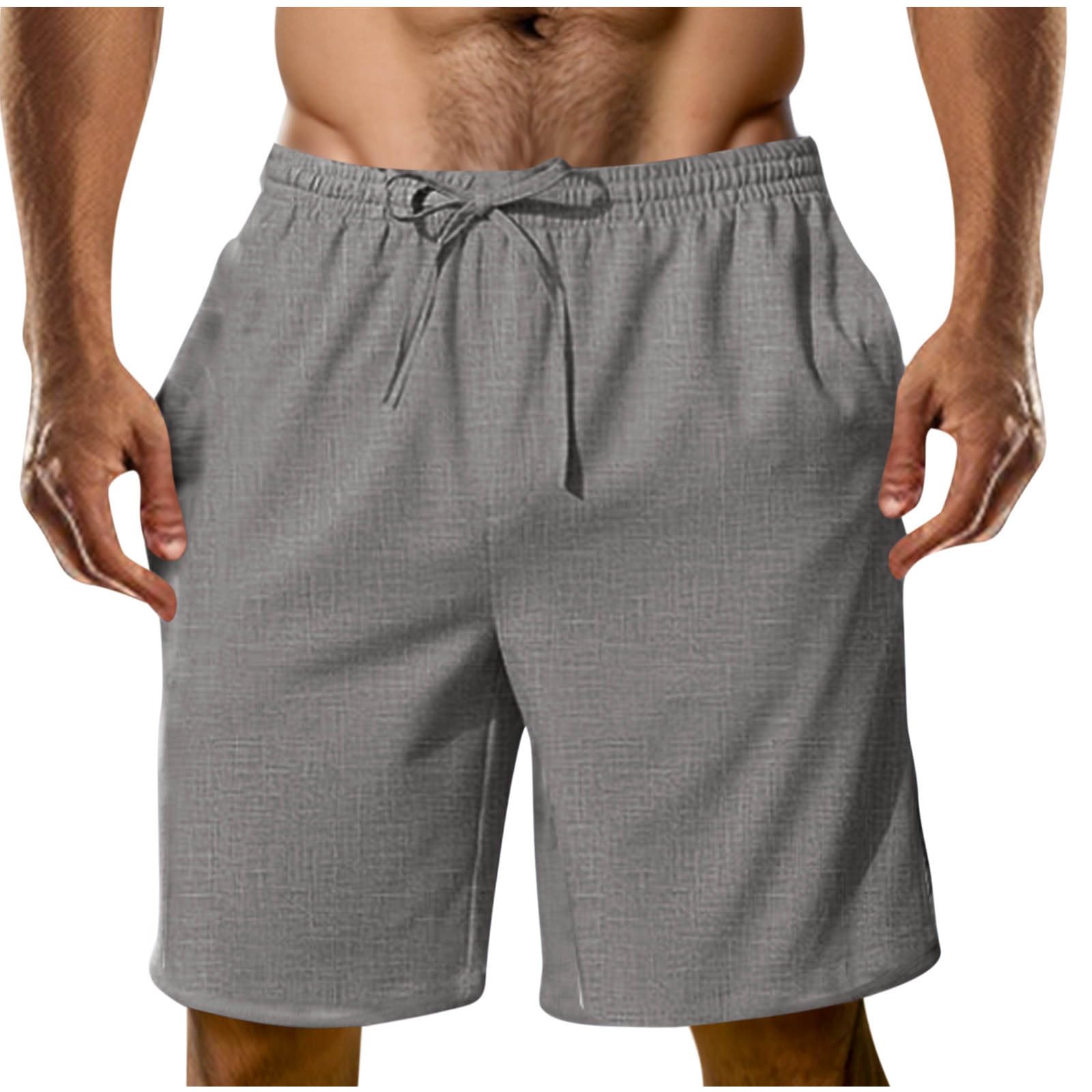 Basketball Athletic Shorts Men Casual Soft Elastic Waist Stretch Summer Beach Vacation Workout Gym Shorts with Pocket