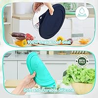 Vista 4 de Sophico - Tapas redondas de silicona de repuesto para almacenamiento para Anchor Hocking y Pyrex 7402-PC, tapas para cuencos de vidrio de 6/7 tazas