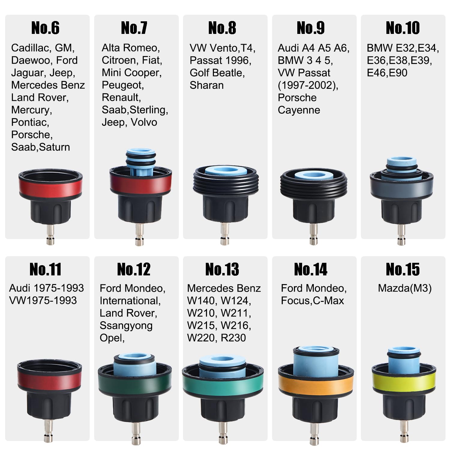 FreeTec 18 pzas Probador Presion Radiador, Universal Probador Presion Circuito Refrigeración, Kit Comprobador de Fugas Liquido Refrigerante, Herramientas Radiador Coche con Bomba Adaptador